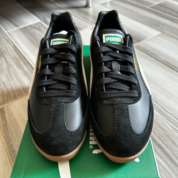 Women's Puma Arizona Retro Casual Shoes - Black White Gum 40425701-001 - Picture 6 of 8